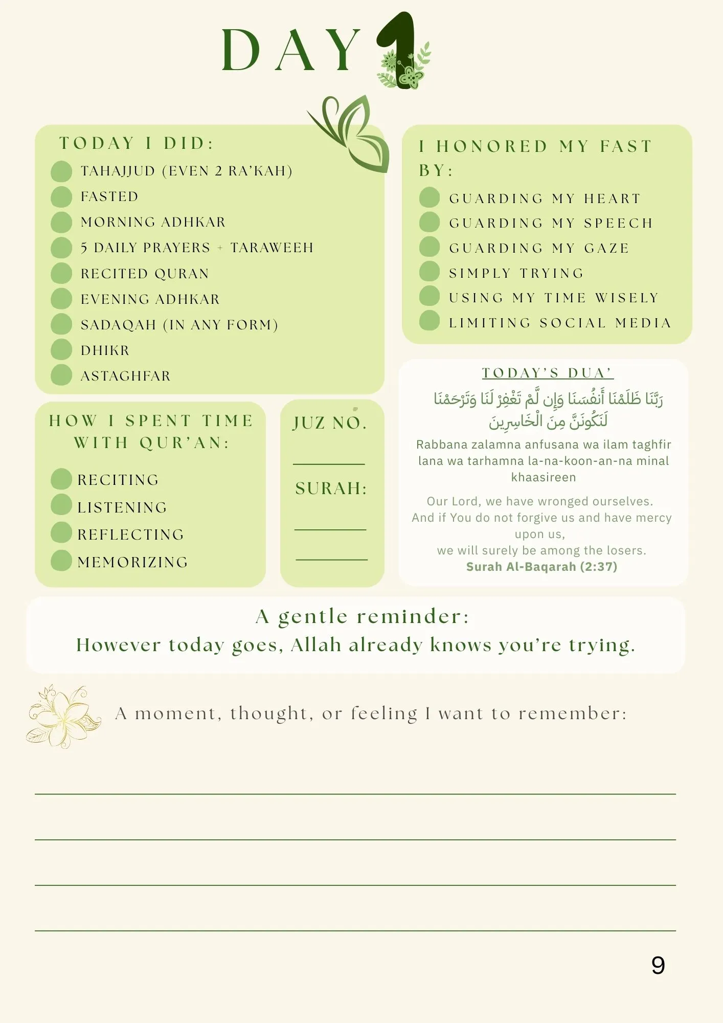 Printable Ramadan Planner 2026 - Minimalist Design for Intentional Worship (5 of 5)